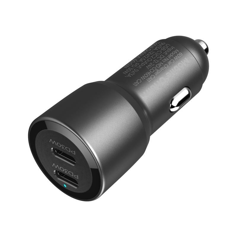 Car Charger Mobile Origin 60W with 2x USB-C - Black