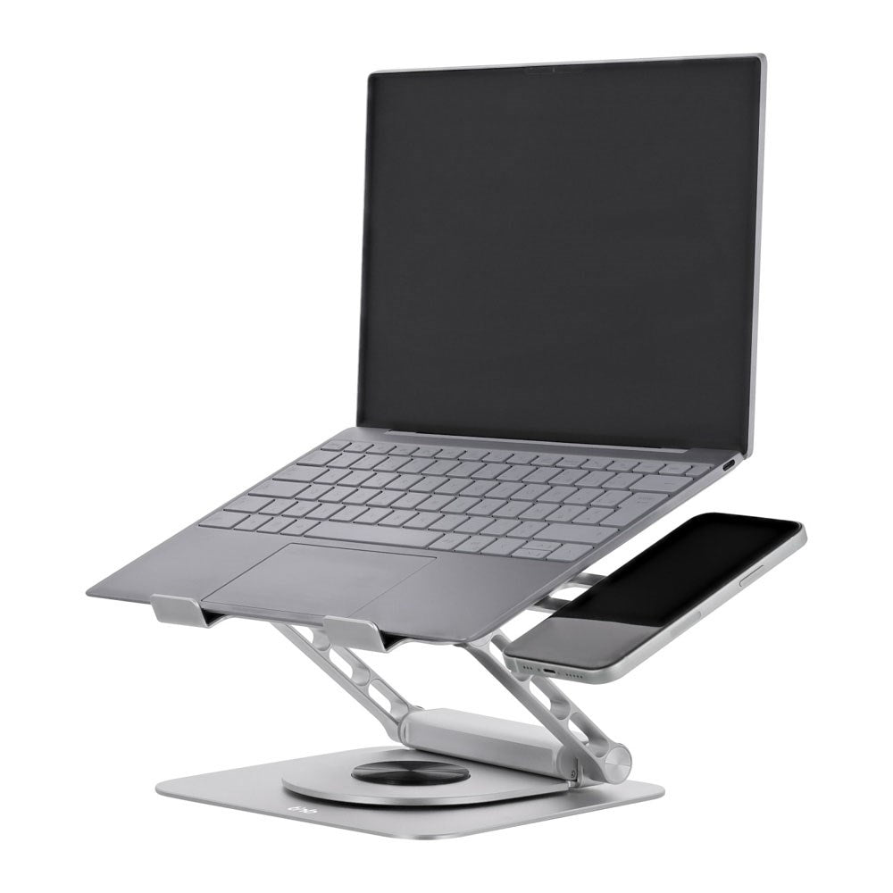T'NB Rotatable Laptop Stand with MagSafe Phone Holder & Detachable 6-in-1 Hub - Silver