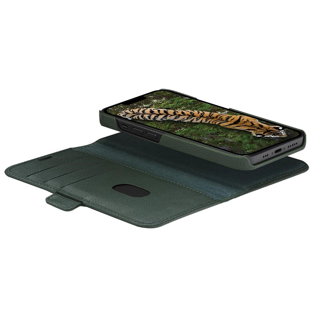 Dbramante1928 iPhone 14 Pro New York 2-in-1 Leather Flip Case - Green