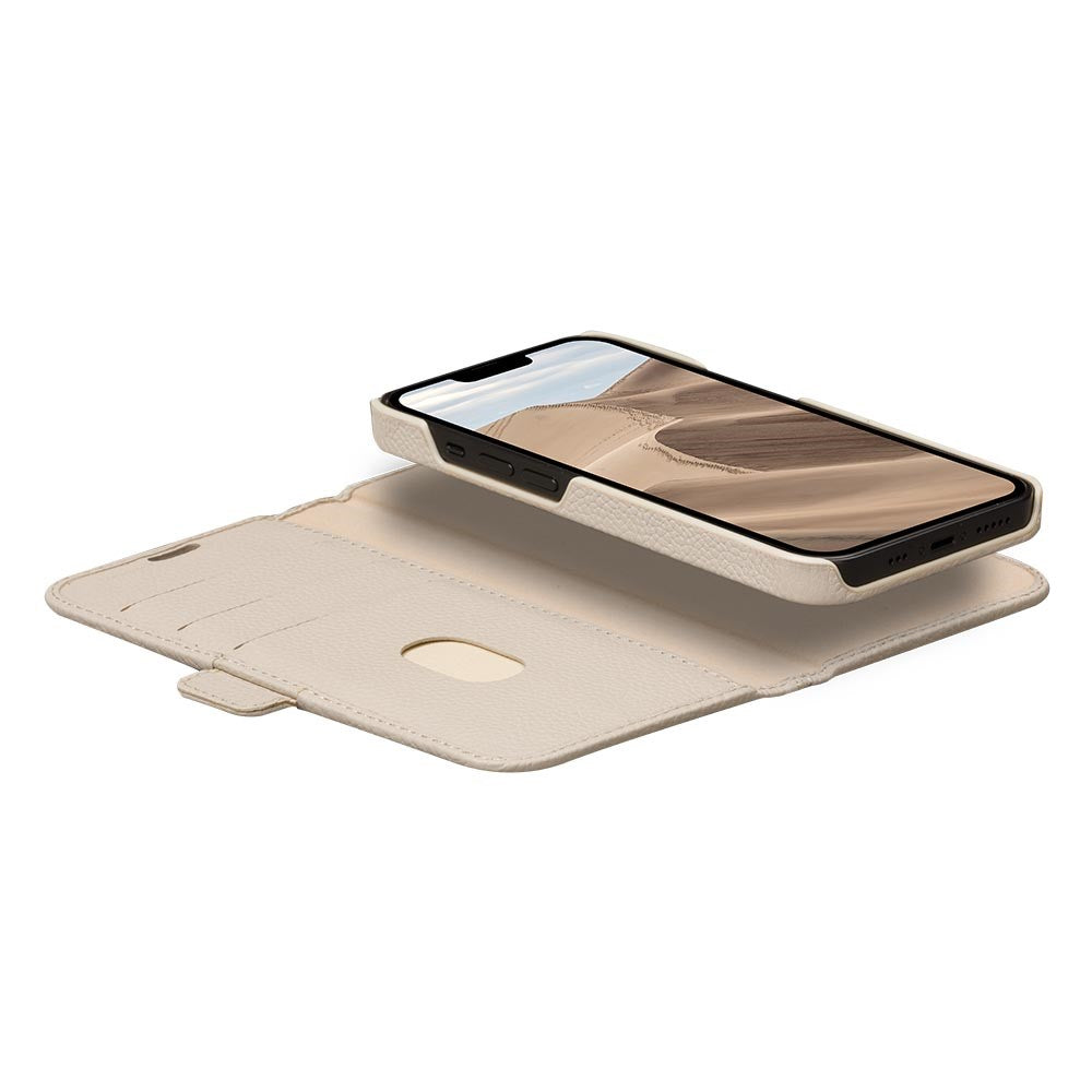 Dbramante1928 iPhone 13 New York 2-in-1 Leather Flip Case - Beige