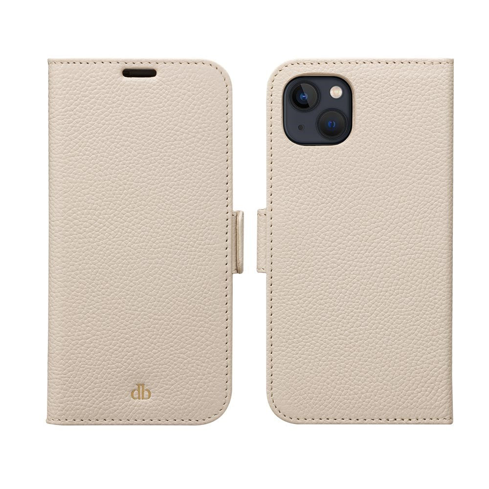 Dbramante1928 iPhone 13 New York 2-in-1 Leather Flip Case - Beige