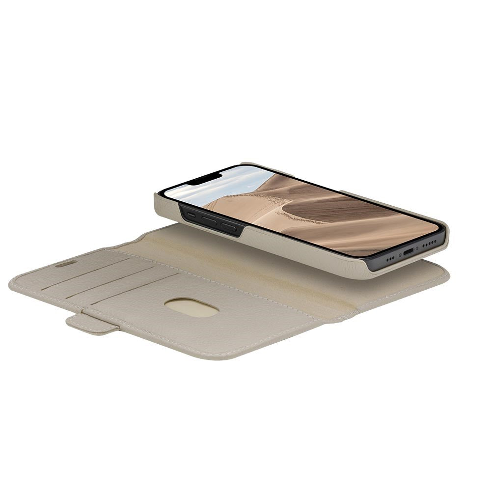 Dbramante1928 iPhone 14 New York 2-in-1 Leather Flip Case - Beige