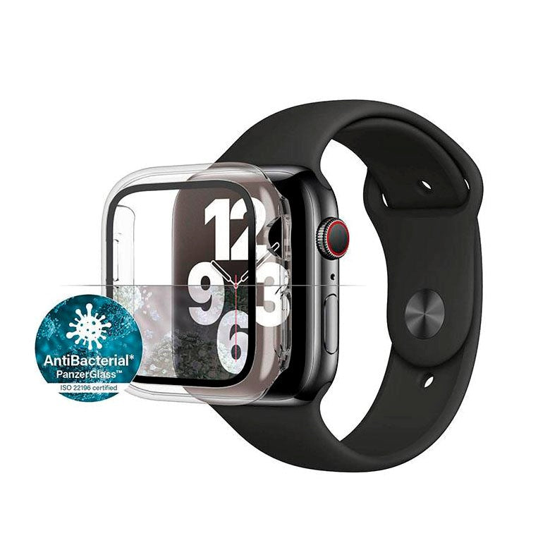 PanzerGlass Apple Watch SE / 6 / 5 / 4 (40mm) Full Body Protection Case w. Built-in Screen Protection - Transparent w. Black Frame