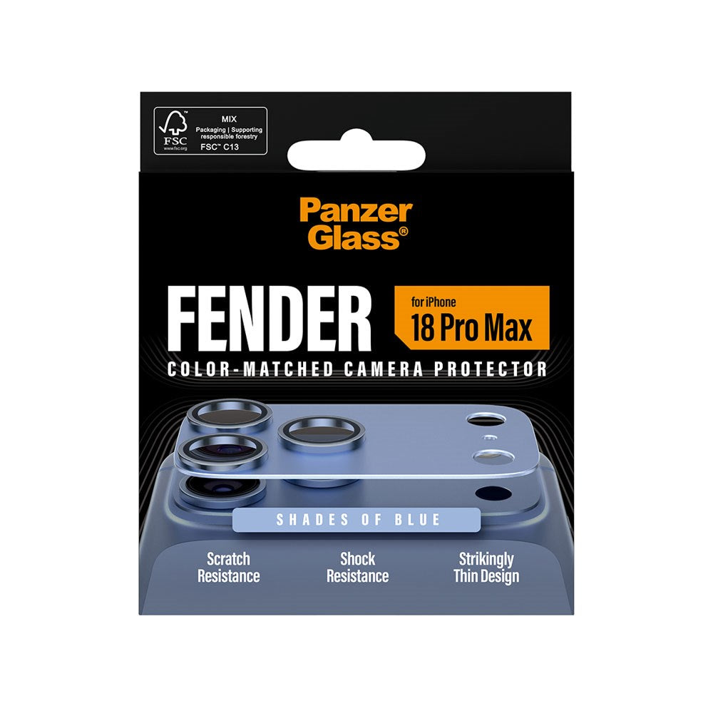 iPhone 18 Pro Max PanzerGlass FENDER Camera Lens Protection - Shades of Blue