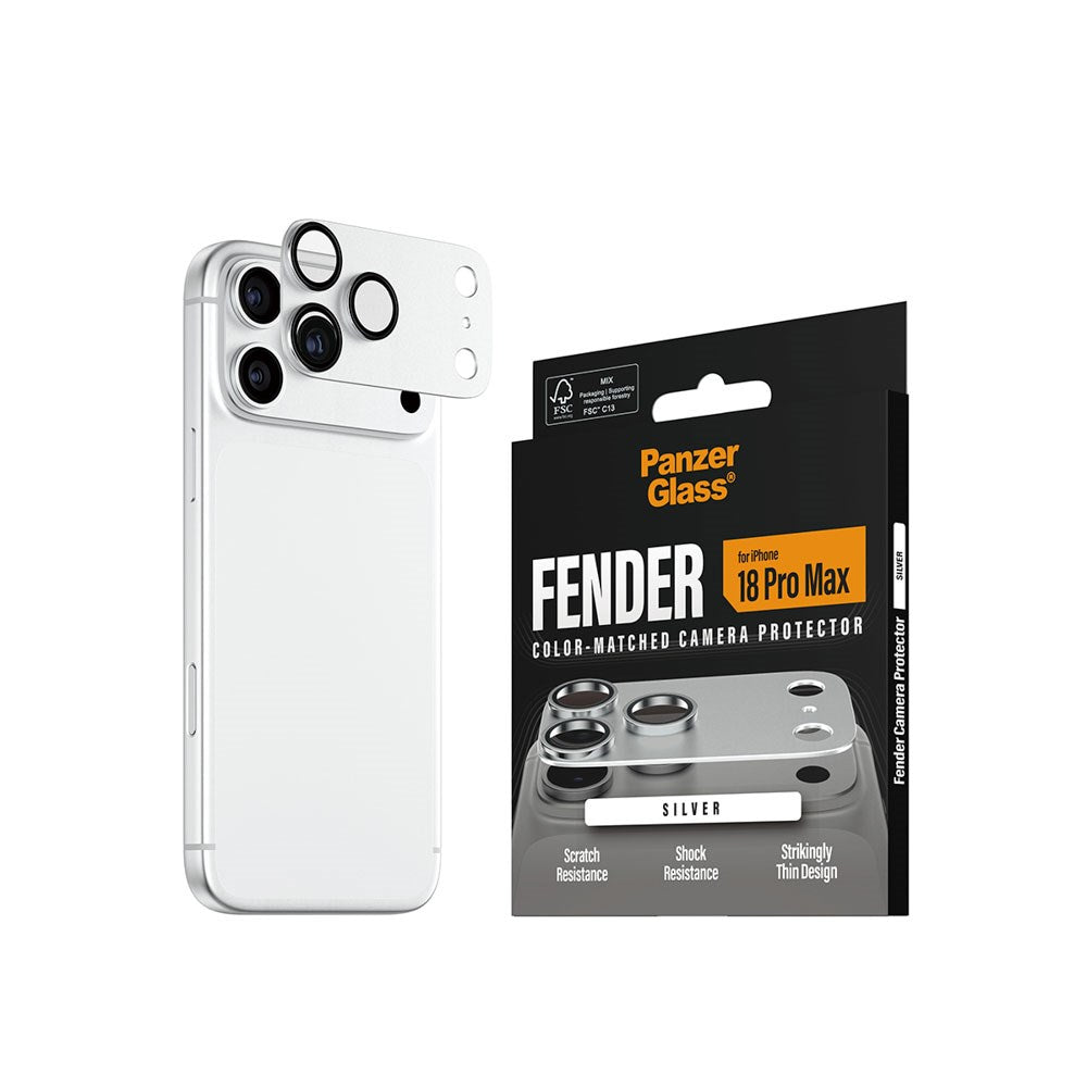 iPhone 18 Pro Max PanzerGlass FENDER Camera Lens Protection - Silver
