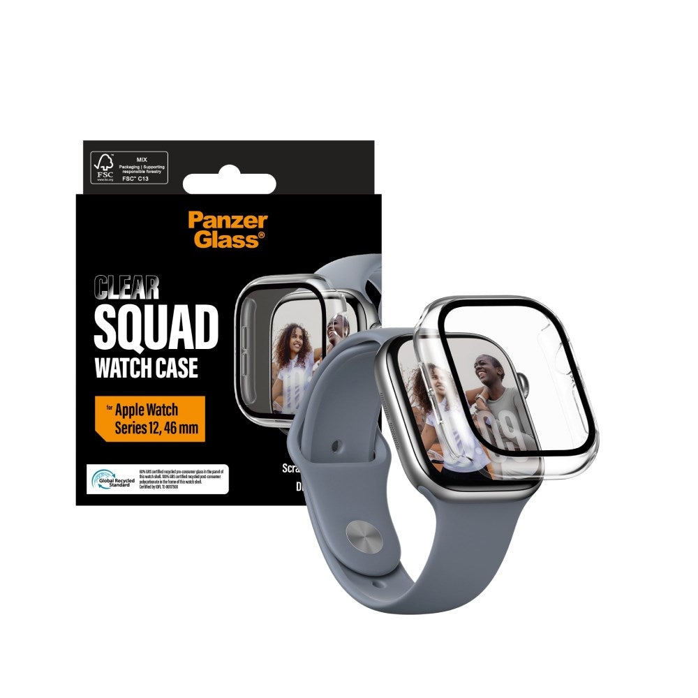 Apple Watch Series 12 (46mm) PanzerGlass Squad Case - Transparent