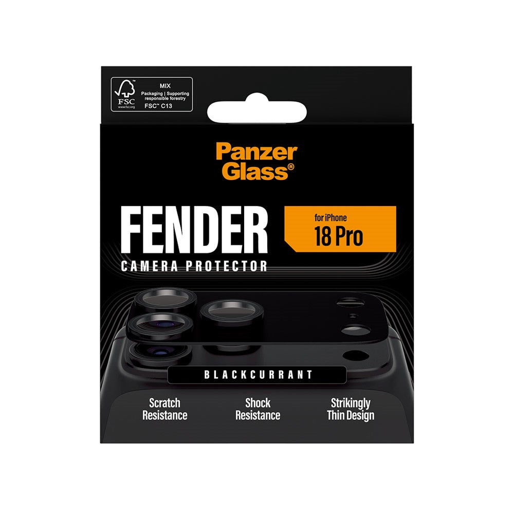 iPhone 18 Pro PanzerGlass FENDER Camera Lens Protection - Black Current