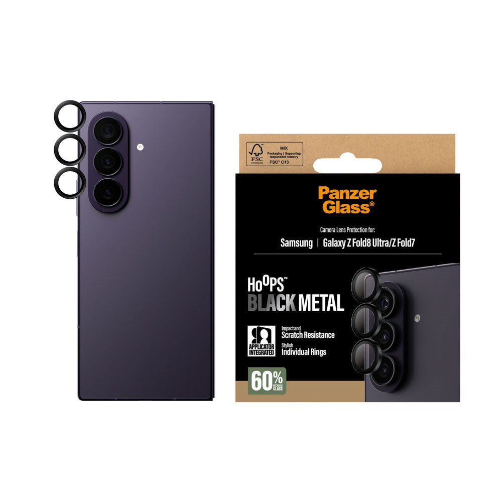 Samsung Galaxy Z Fold8 Ultra / Z Fold7 PanzerGlass Hoops Camera Lens Protector - Black