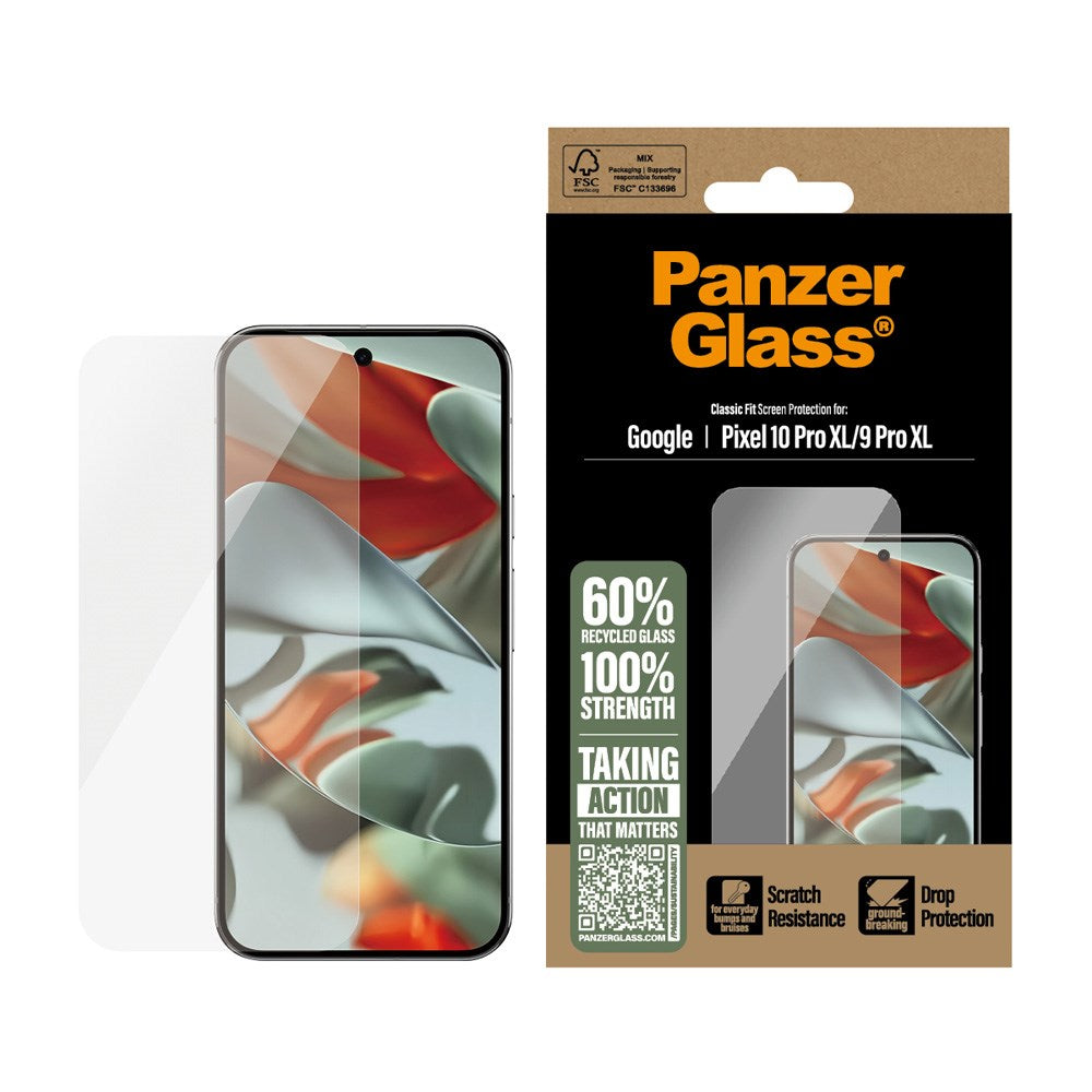 PanzerGlass Google Pixel 10 Pro XL / 9 Pro XL Screen Protector Glass - Classic Fit - Transparent
