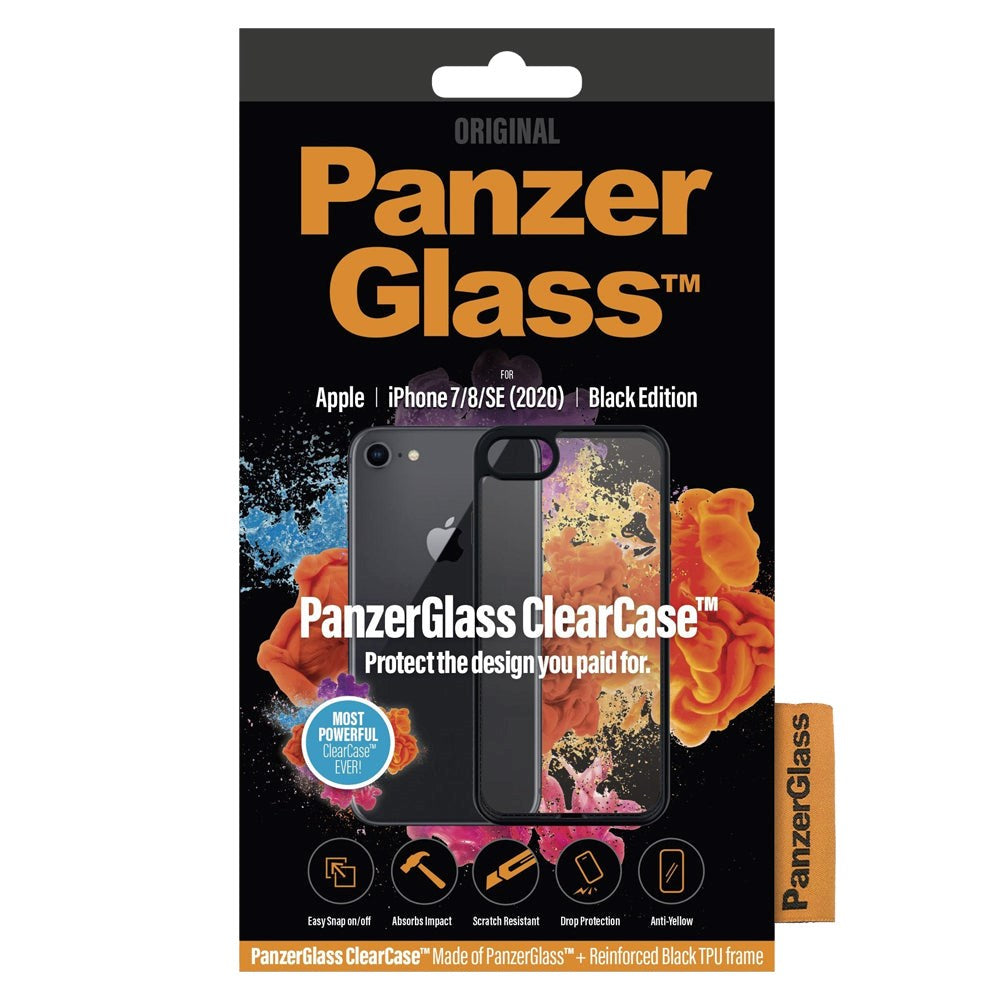 iPhone SE (2022 / 2020) / 8 / 7 / 6 / 6S PanzerGlass ClearCase w. Black edges
