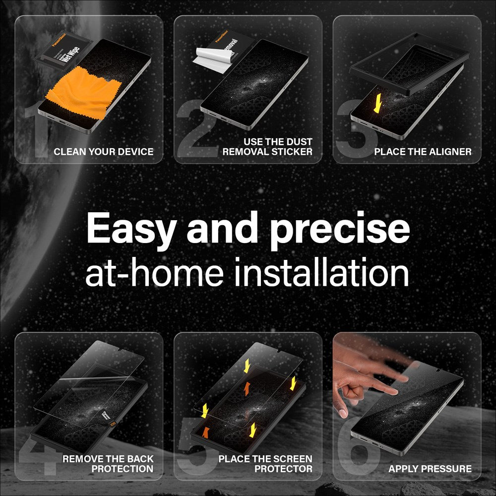 PanzerGlass Samsung Galaxy S25 Ultra - Ultra-Wide Fit Ceramic Screen Protector Glass - Transparent