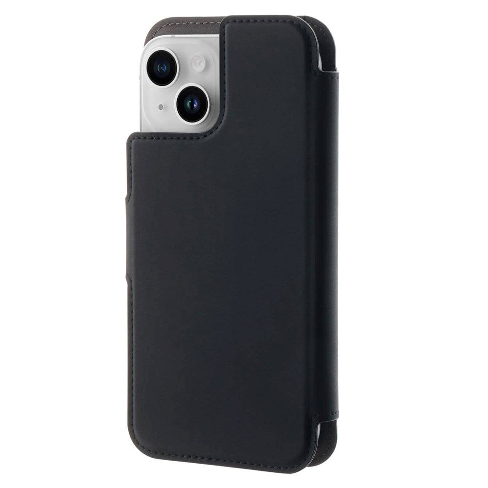 iPhone 15 / 14 / 13 / 12 Pro / 12 Puro Folio Flip Case with Card Holder - MagSafe Compatible - Black