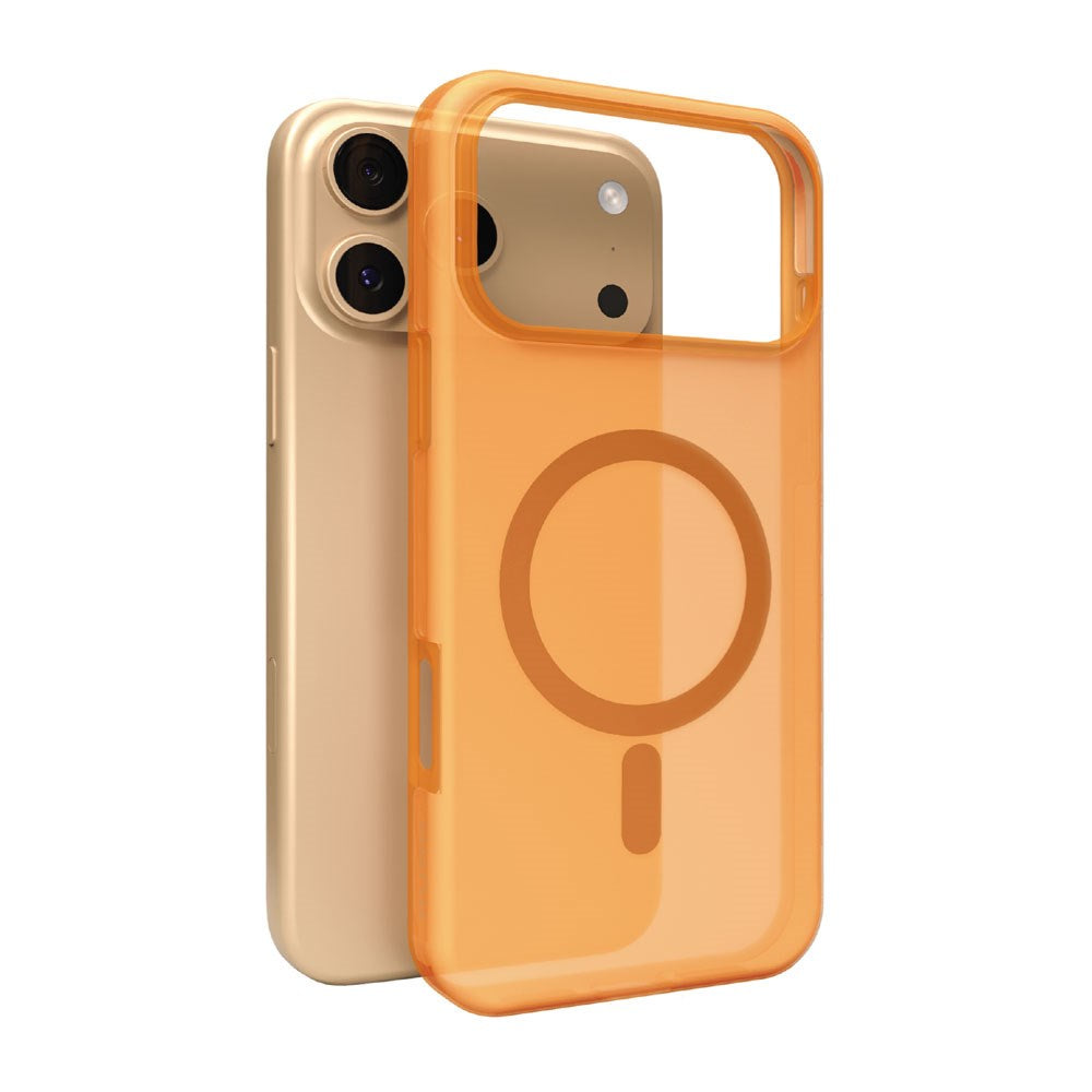 iPhone 17 Pro Max PURO DAYLIGHT Silicone Case - MagSafe Compatible - Transparent / Orange