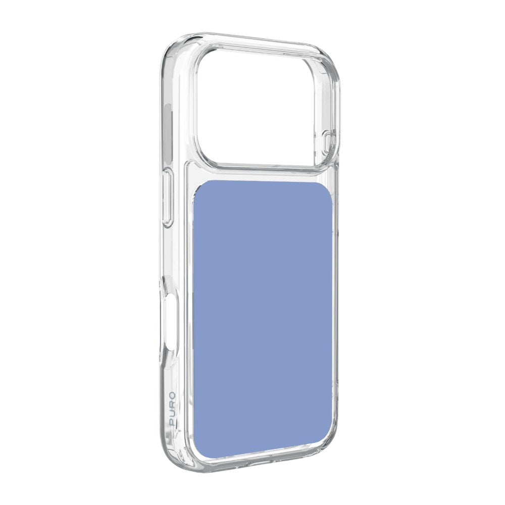 iPhone 18 Pro PURO PLATE MAG Case - MagSafe Compatible - Transparent / Light Blue