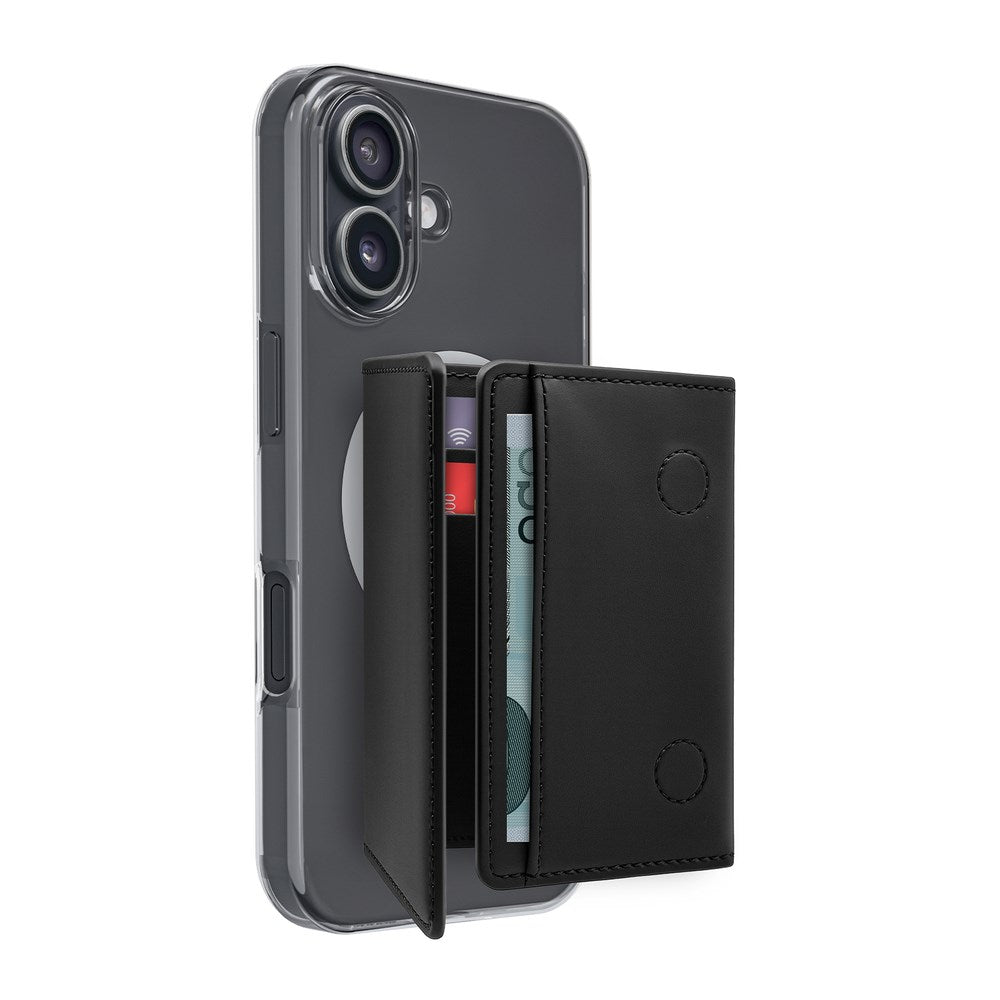 Puro Mag Wallet Fold Card Holder - MagSafe Compatible - Black