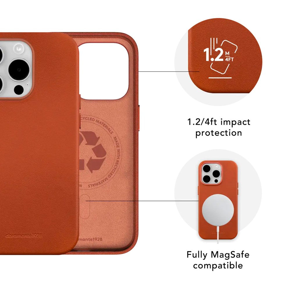 dbramante1928 iPhone 15 Pro Roskilde Case - 100% Recycled Plastic - MagSafe Compatible - Tan