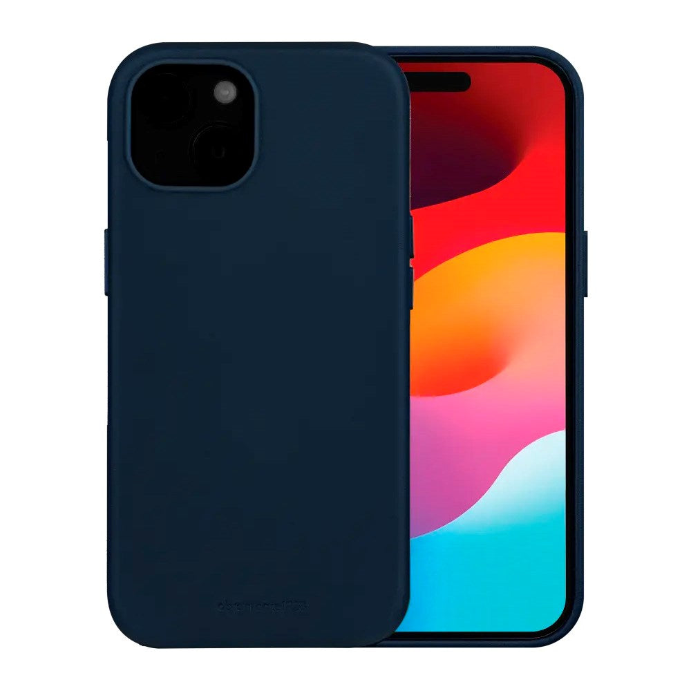 dbramante1928 iPhone 16e / 15 / 14 / 13 Roskilde Case - 100% Real Leather - MagSafe Compatible - Blue