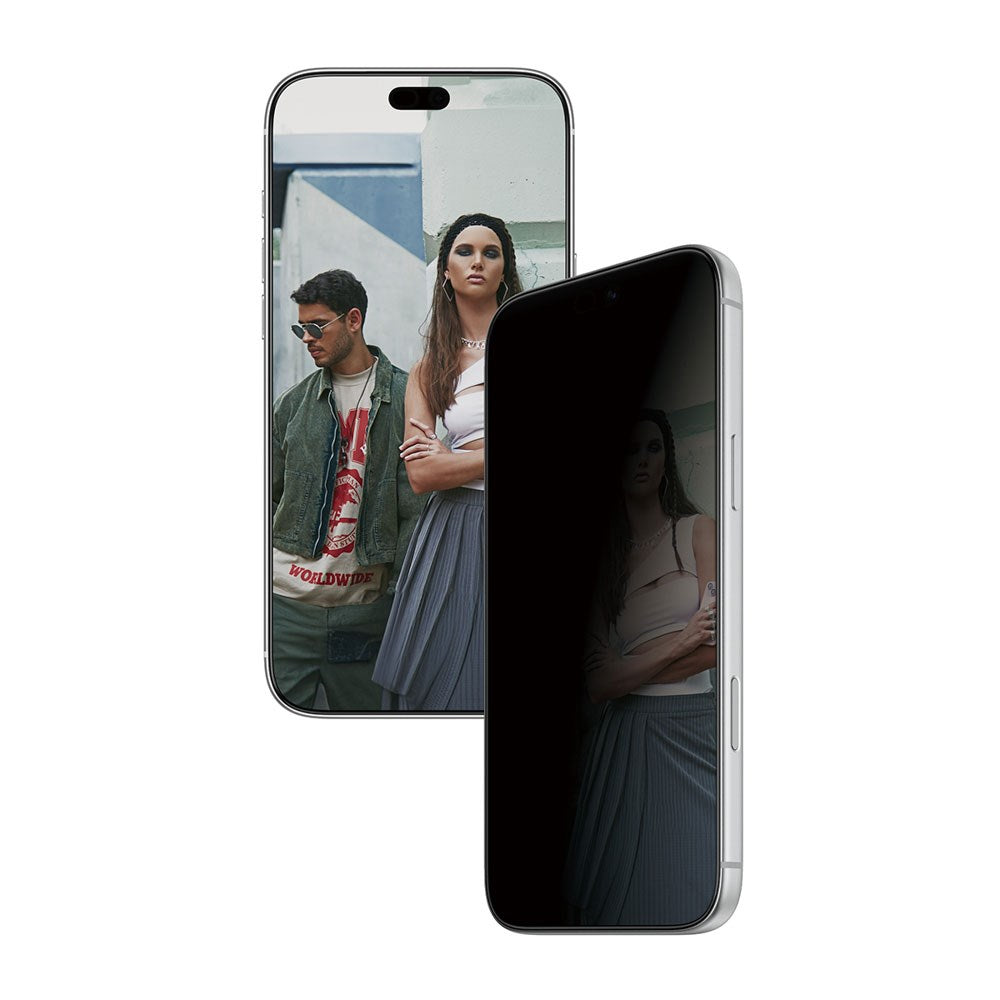 iPhone 18 Pro Max SAFE by PanzerGlass Ultra-Wide Fit Screen Protector Glass with EasyAligner - Privacy - Transparent