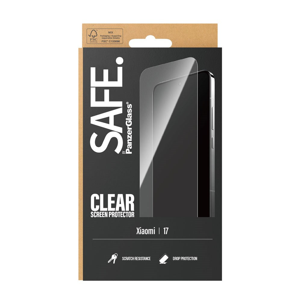 Xiaomi 17 SAFE by PanzerGlass Ultra-Wide Fit Screen Protector Glass - Transparent