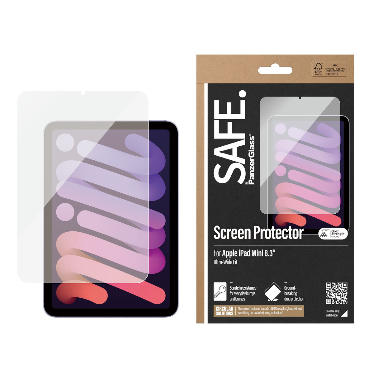 SAFE by PanzerGlass® iPad Mini (2024) / (2021) Screen Protector - Ultra-Wide Fit