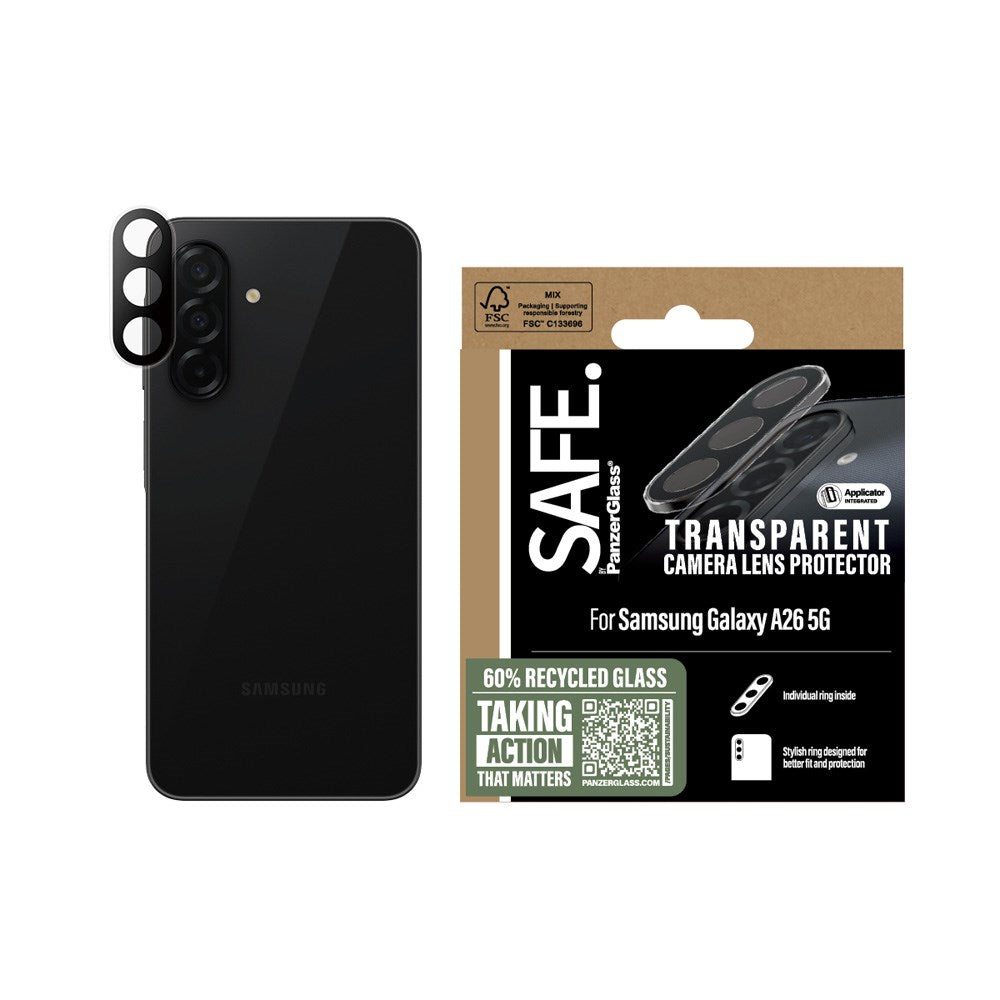 Samsung Galaxy A26 (5G) Safe By PanzerGlass Camera Protection - Recycled Glass - Transparent