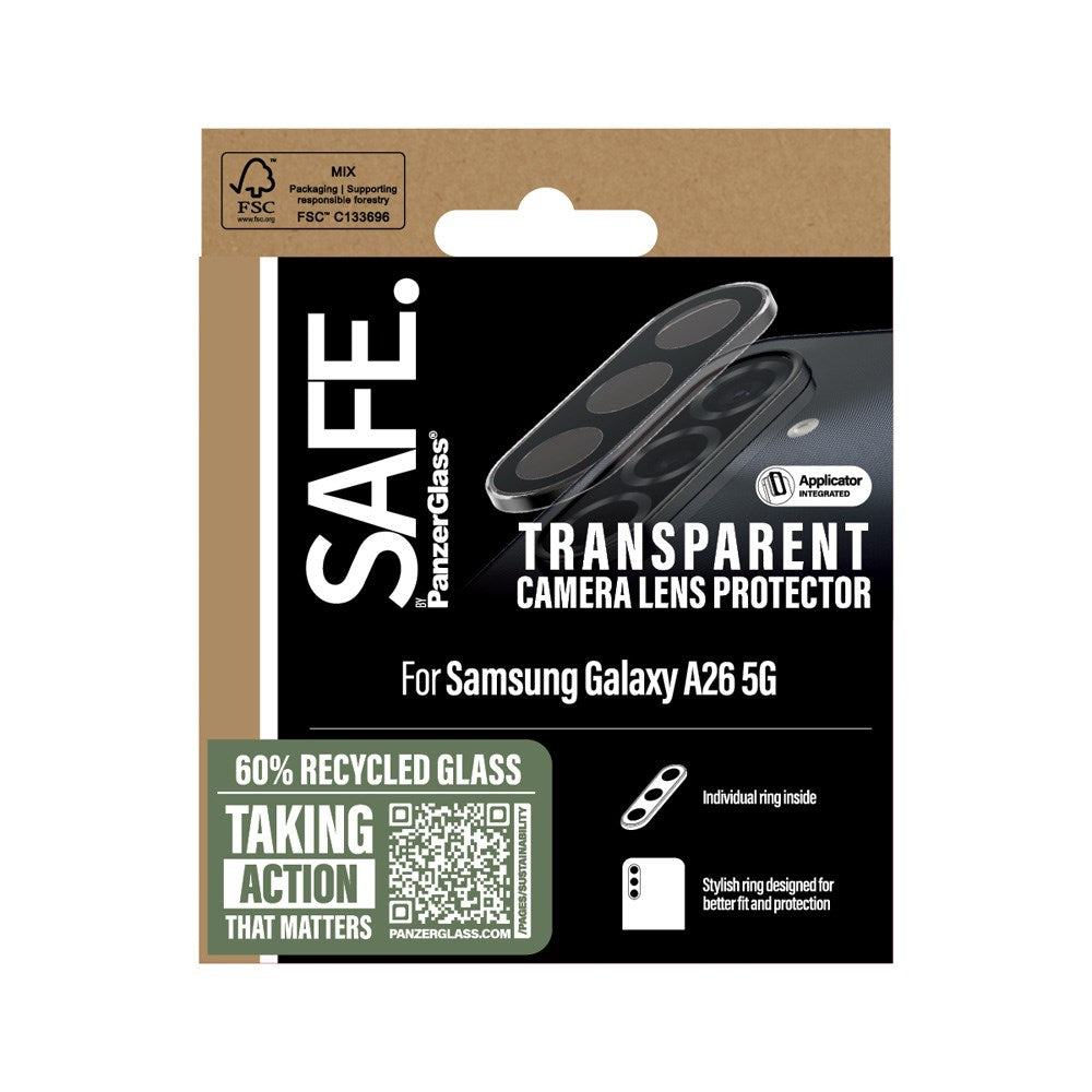 Samsung Galaxy A26 (5G) Safe By PanzerGlass Camera Protection - Recycled Glass - Transparent