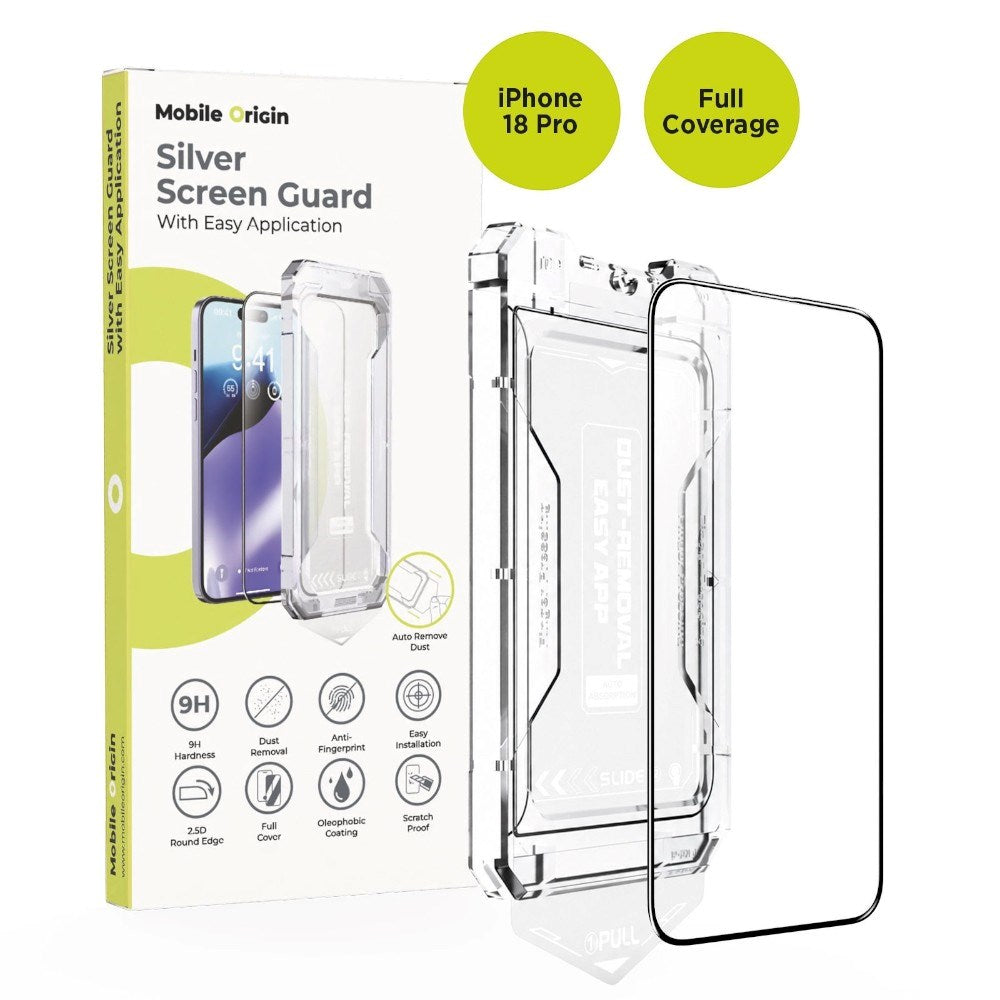iPhone 18 Pro Mobile Origin Screen Guard Screen Protector with Easy Applicator - Transparent