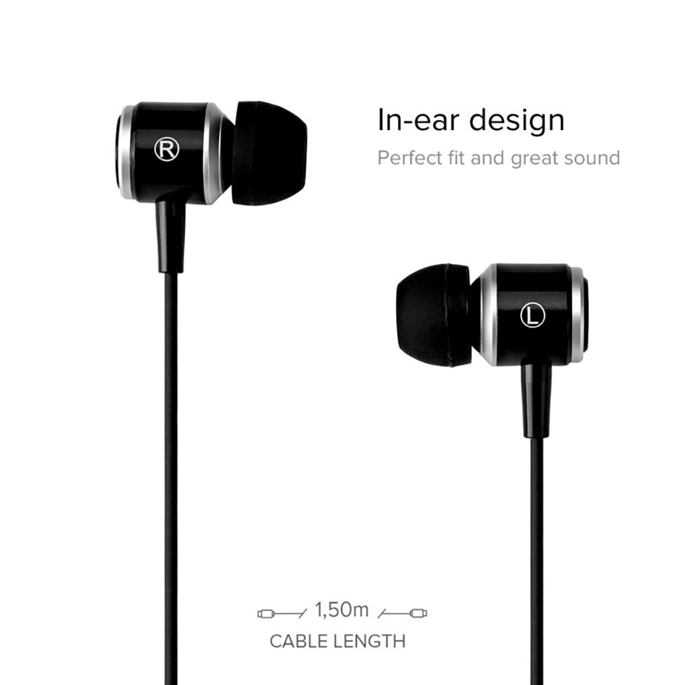 SBS Studio Mix 100c Headphone In-Ear w. USB-C & Microphone - Black