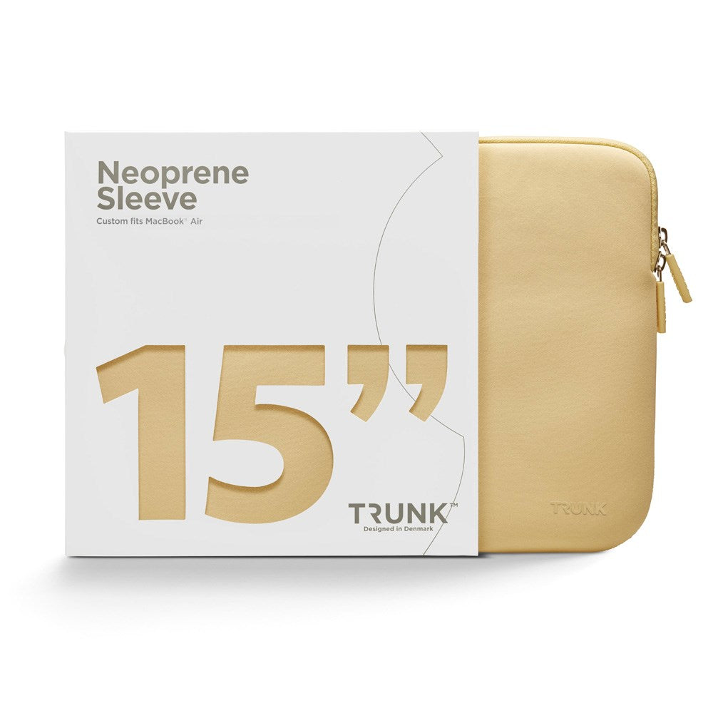 Trunk Neoprene Sleeve for MacBook 15" (34 x 23.5 x 1 cm) - Chardonnay