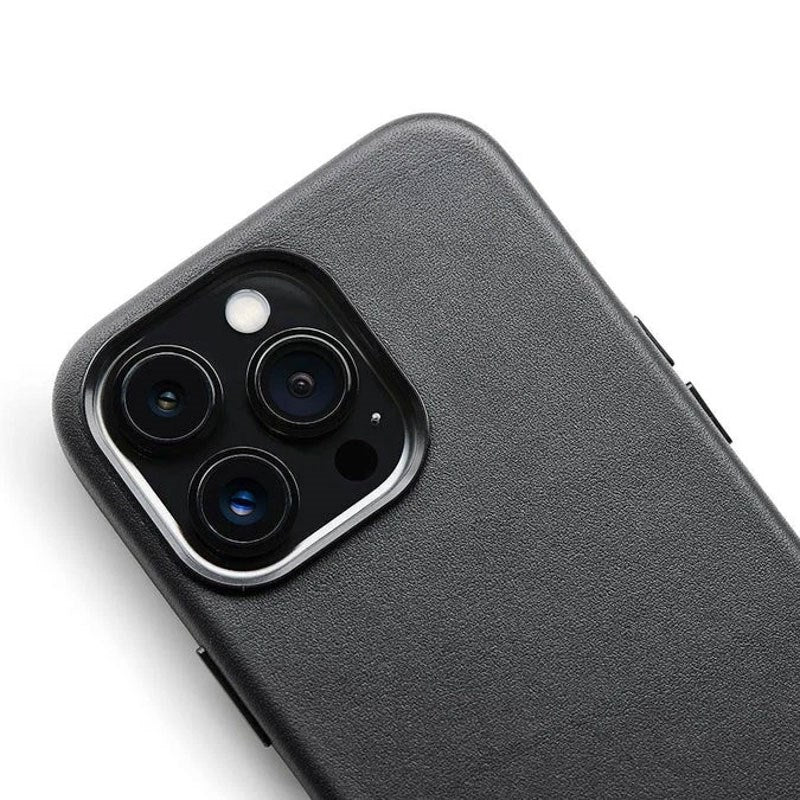 iPhone 13 Pro Trunk Genuine Leather Case - Black