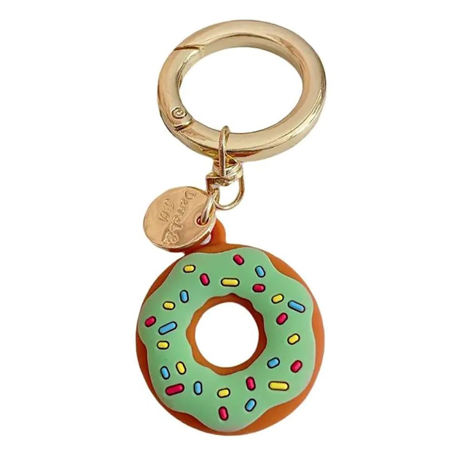 AirTag 1. & 2. Gen. Silicone Case with Round Carabiner - Donut - Green