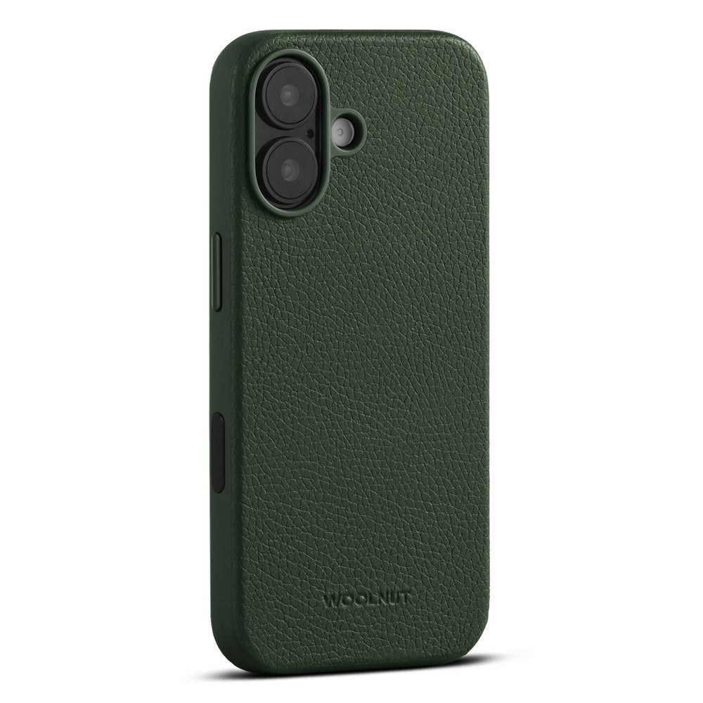 WOOLNUT iPhone 17 Full Grain Leather Case - MagSafe Compatible - Green