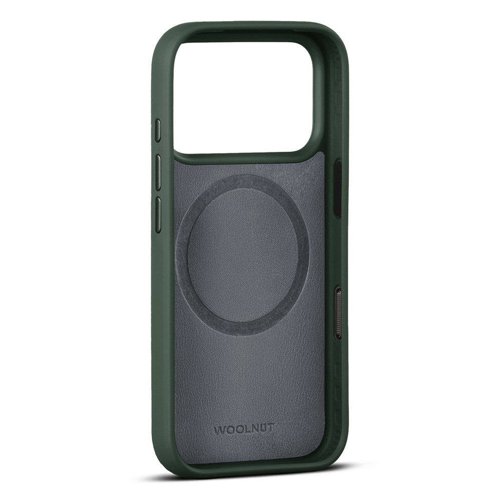 WOOLNUT iPhone 17 Pro Full Grain Leather Case - MagSafe Compatible - Green