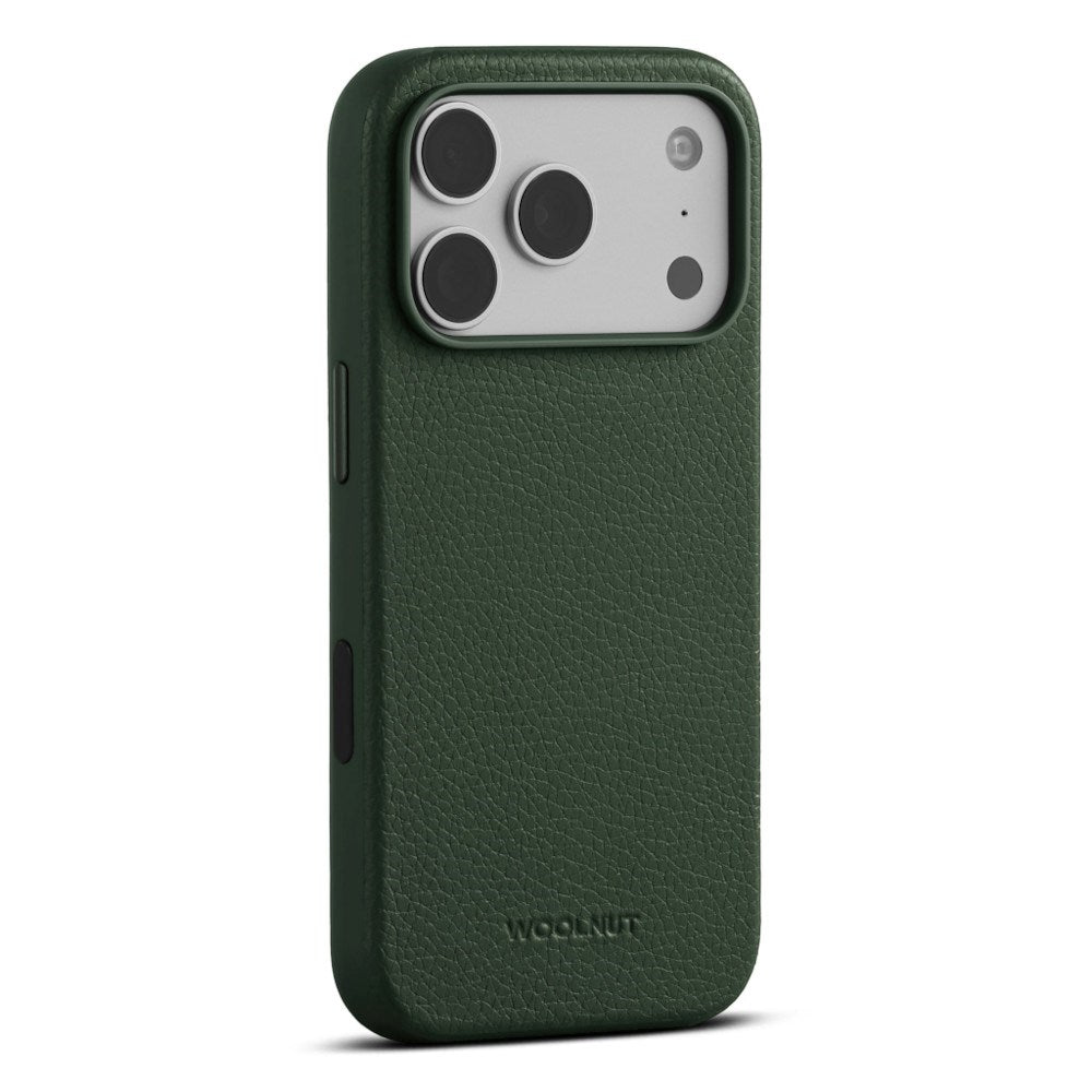 iPhone 18 Pro WOOLNUT Genuine Leather Case - MagSafe Compatible - Green