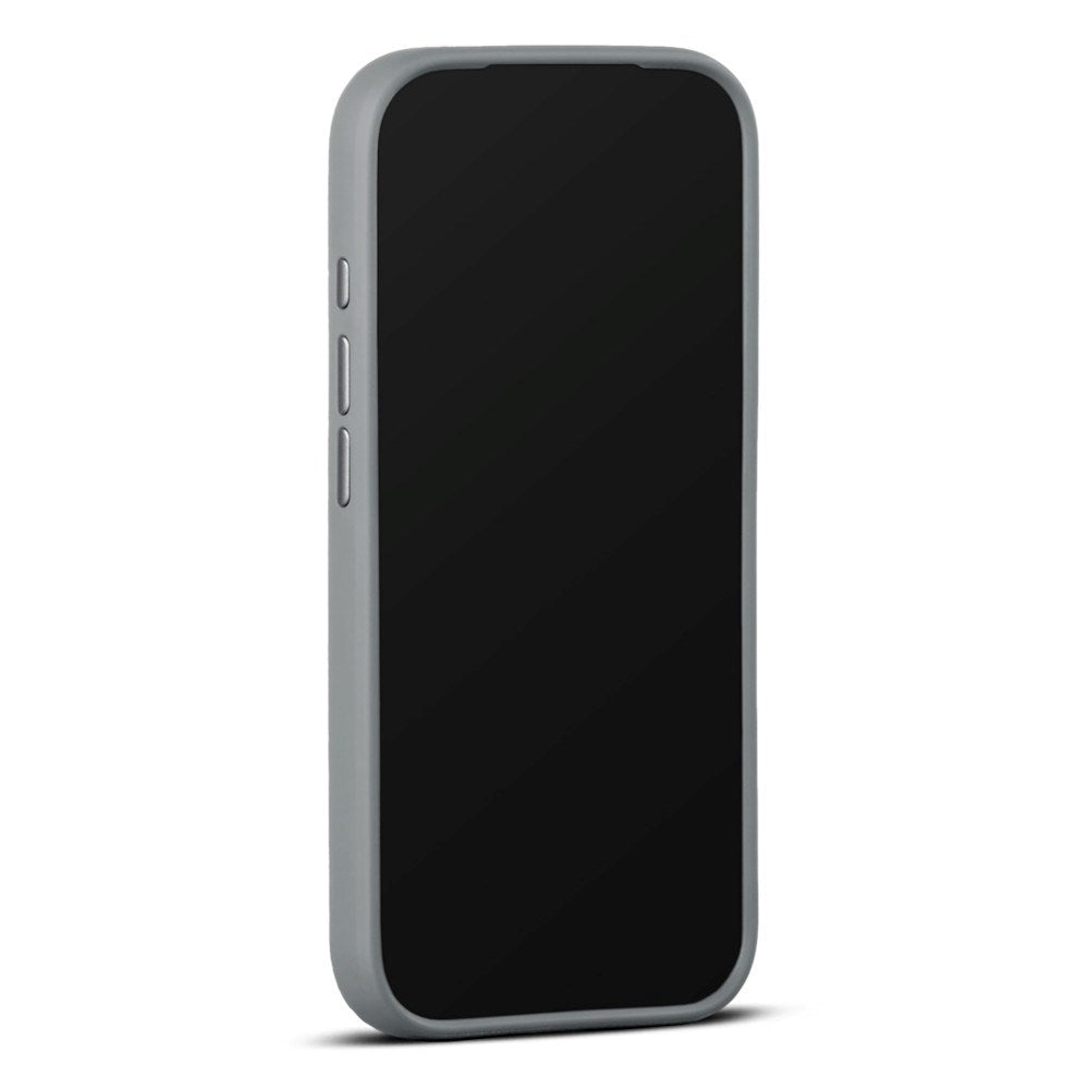 iPhone 18 Pro WOOLNUT Genuine Leather Case - MagSafe Compatible - Grey