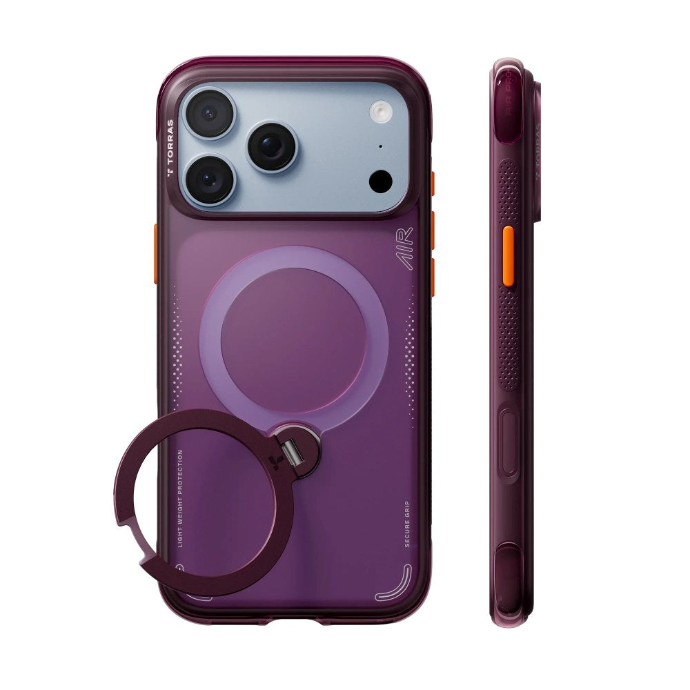 iPhone 18 Pro / 17 Pro TORRAS Ostand Q3 Air Case - MagSafe Compatible - Purple