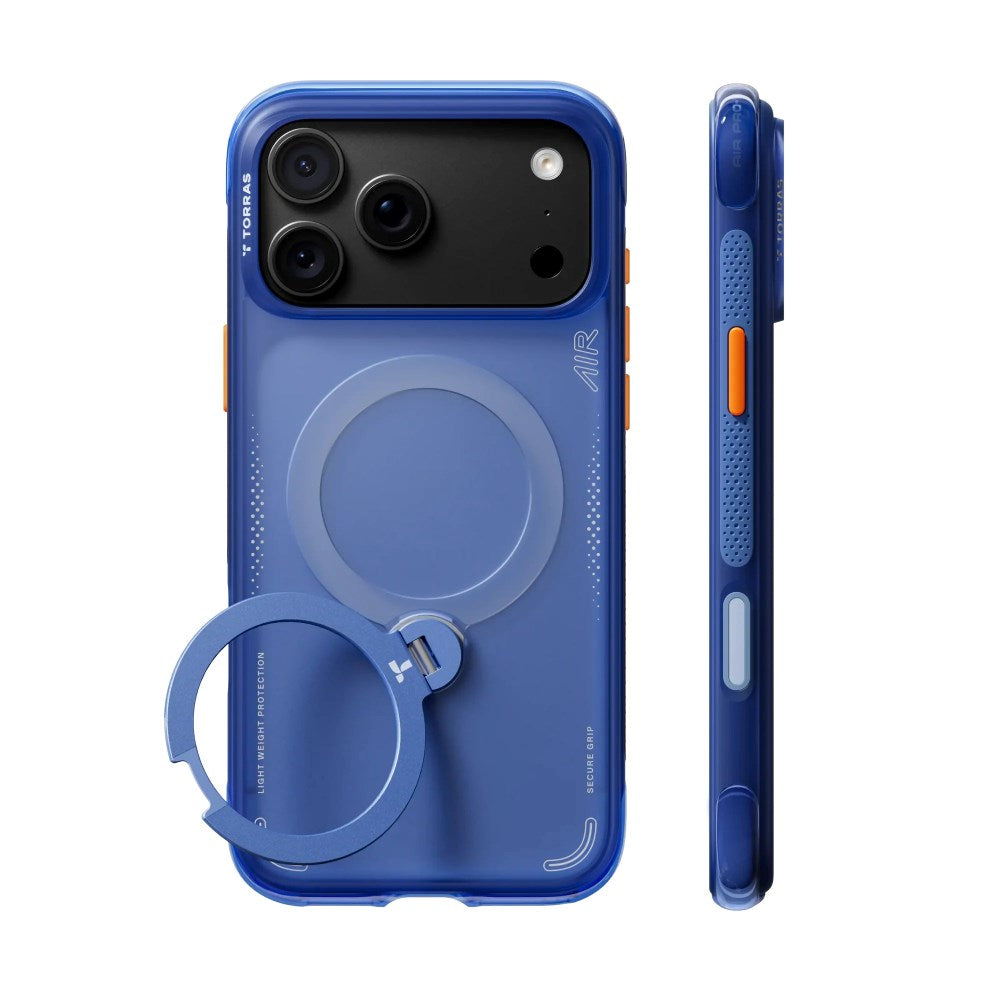 iPhone 18 Pro / 17 Pro TORRAS Ostand Q3 Air Case - MagSafe Compatible - Arctic Blue
