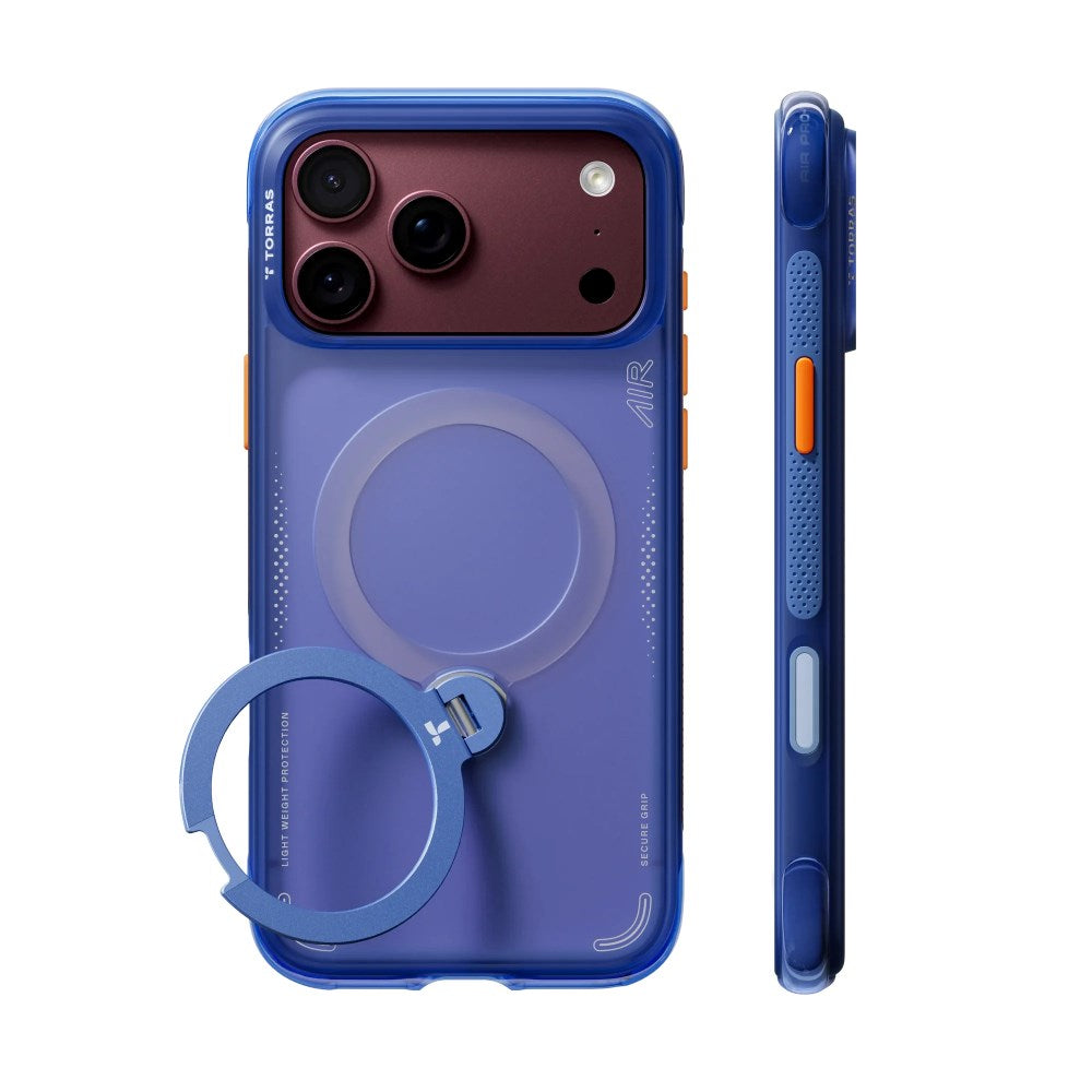iPhone 18 Pro Max / 17 Pro Max TORRAS Ostand Q3 Air Case - MagSafe Compatible - Arctic Blue