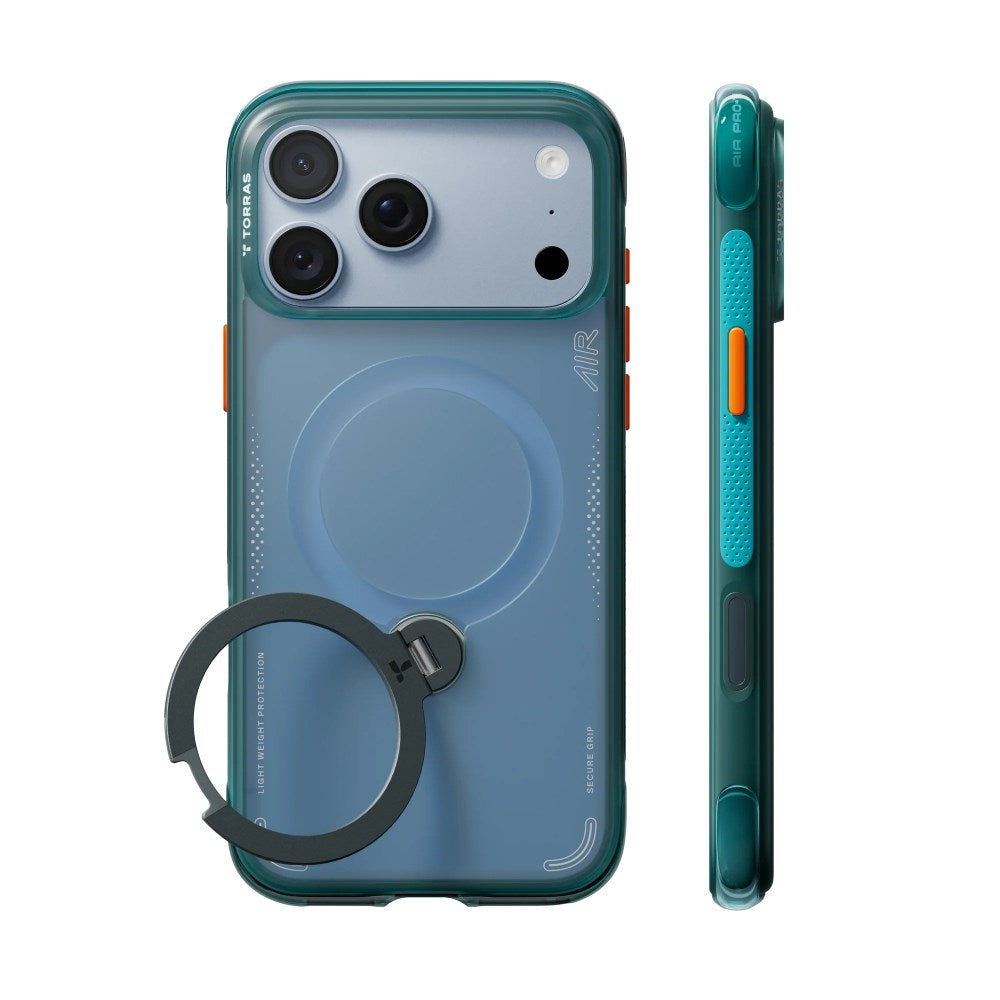 iPhone 18 Pro Max / 17 Pro Max TORRAS Ostand Q3 Air Case - MagSafe Compatible - Green