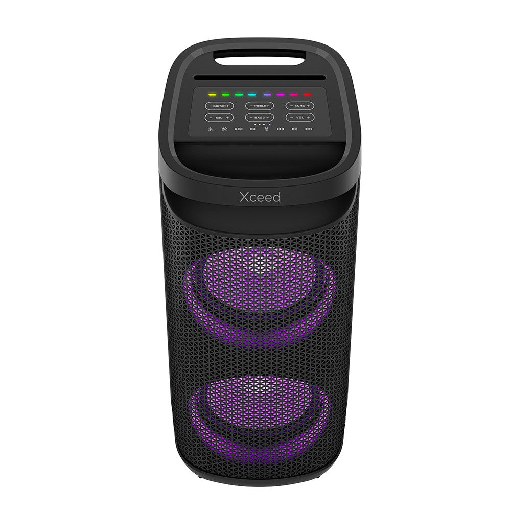 Xceed Sound 10" Bluetooth Speaker with Wireless Microphone & Light Show - Black