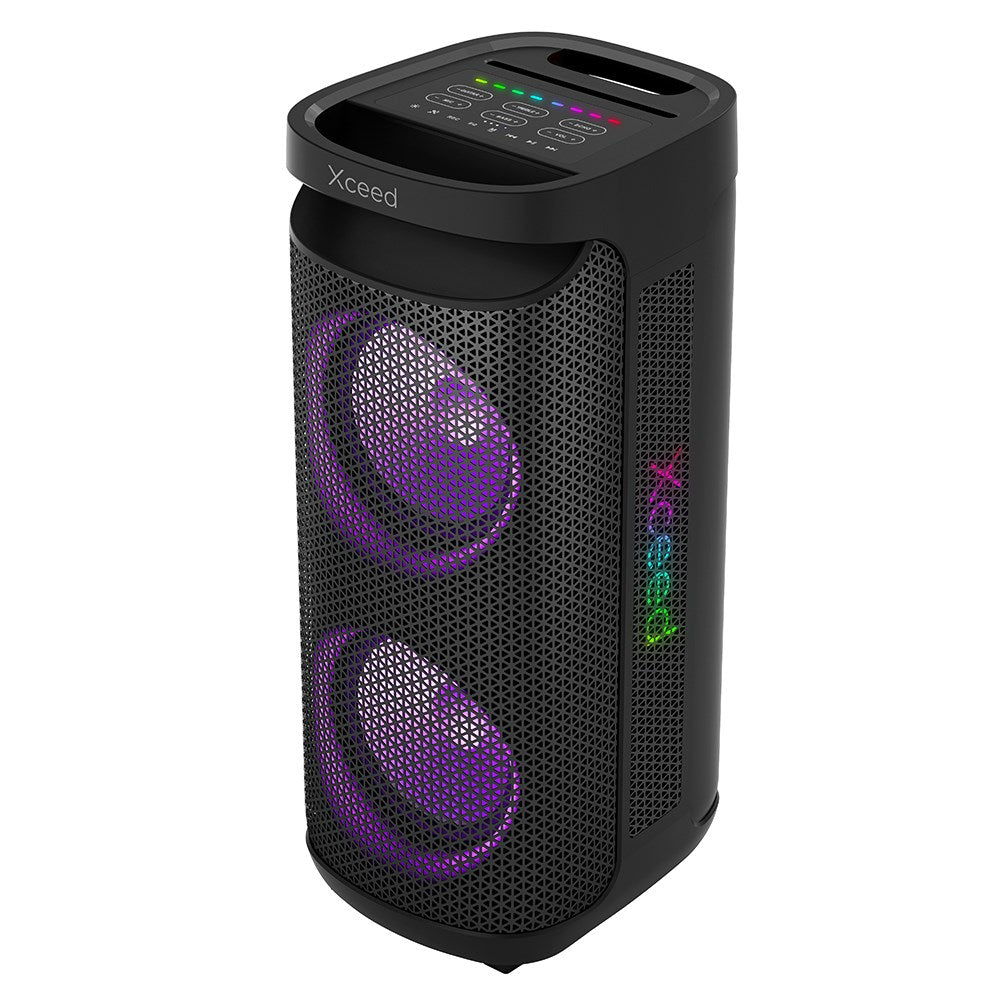 Xceed Sound 10" Bluetooth Speaker with Wireless Microphone & Light Show - Black
