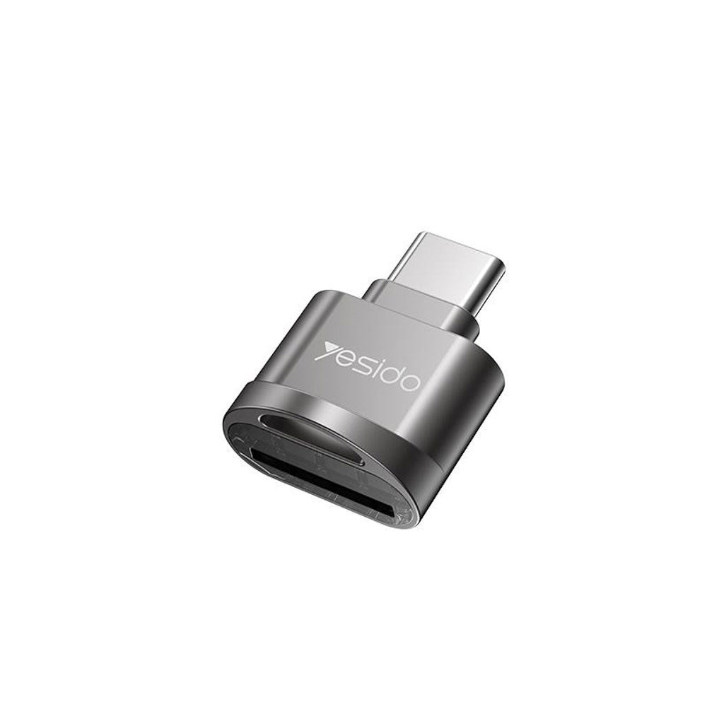 Yesido MicroSD Card Reader Adapter with USB-C – Grey