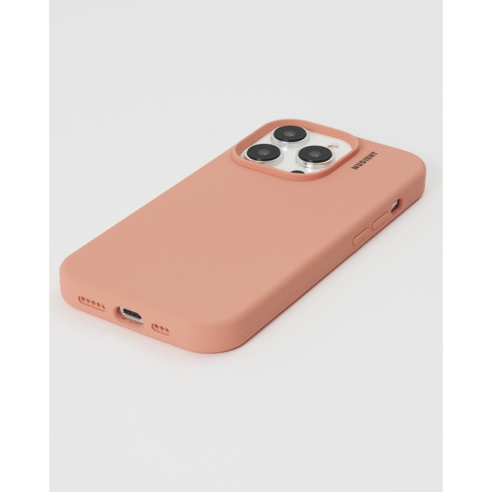 Nudient iPhone 14 Base Silicone Case - Peach Orange