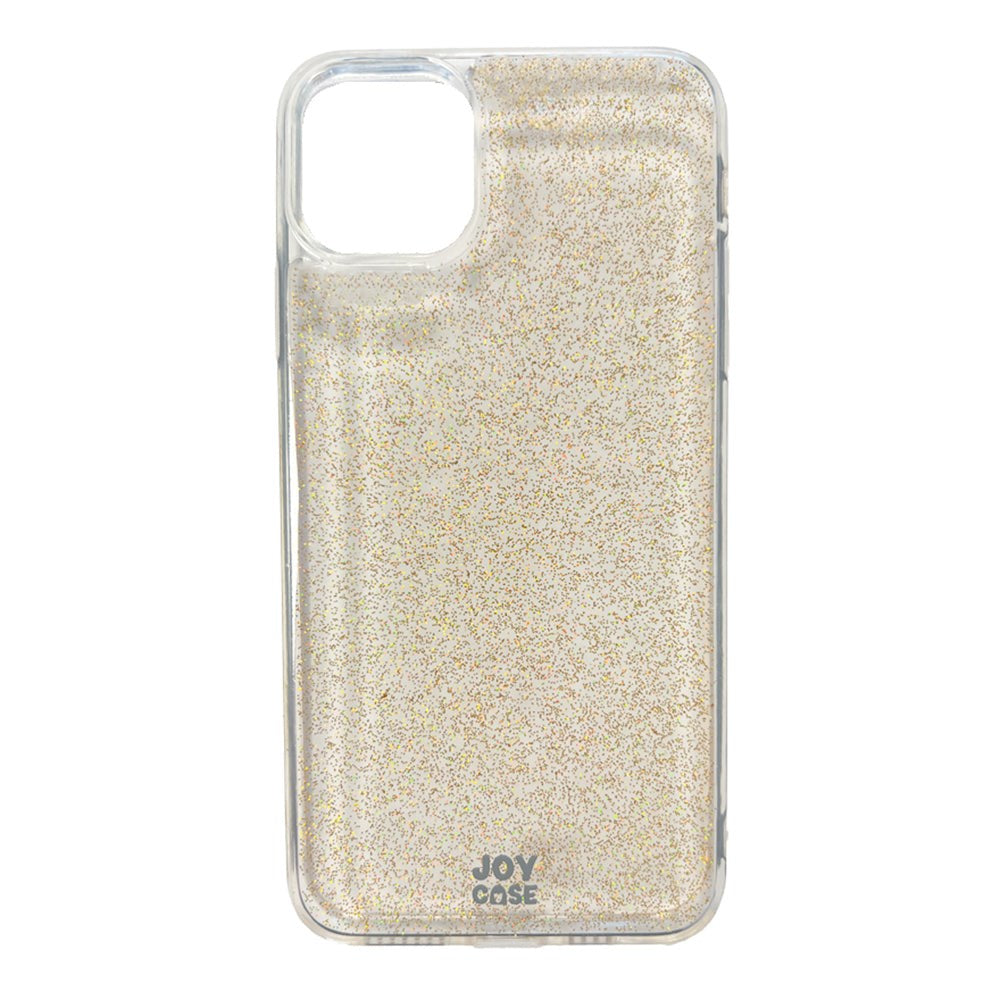 iPhone 11 Pro Max Joy Case Hybrid Glitter Case - Transparent / Gold