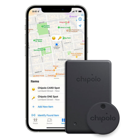 Chipolo ONE Spot & Card Spot Bundle - Compatible with Apple Find My - Black