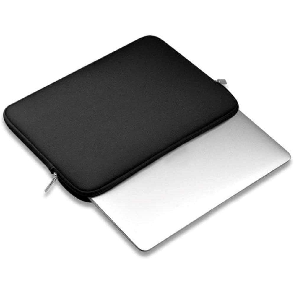 Tech-Protect MacBook / Laptop Neoprene Sleeve 13-14" (34 x 24.5 cm) w. Extra Pocket - Black