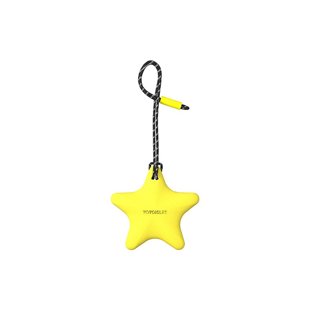 Star-shaped AirTag Case with Strap - Yellow