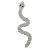 3D Snake Sticker with Rhinestones for Phone - Silver