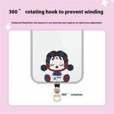 Insert Plate for Mobile Strap - Cartoon Design - White Cat
