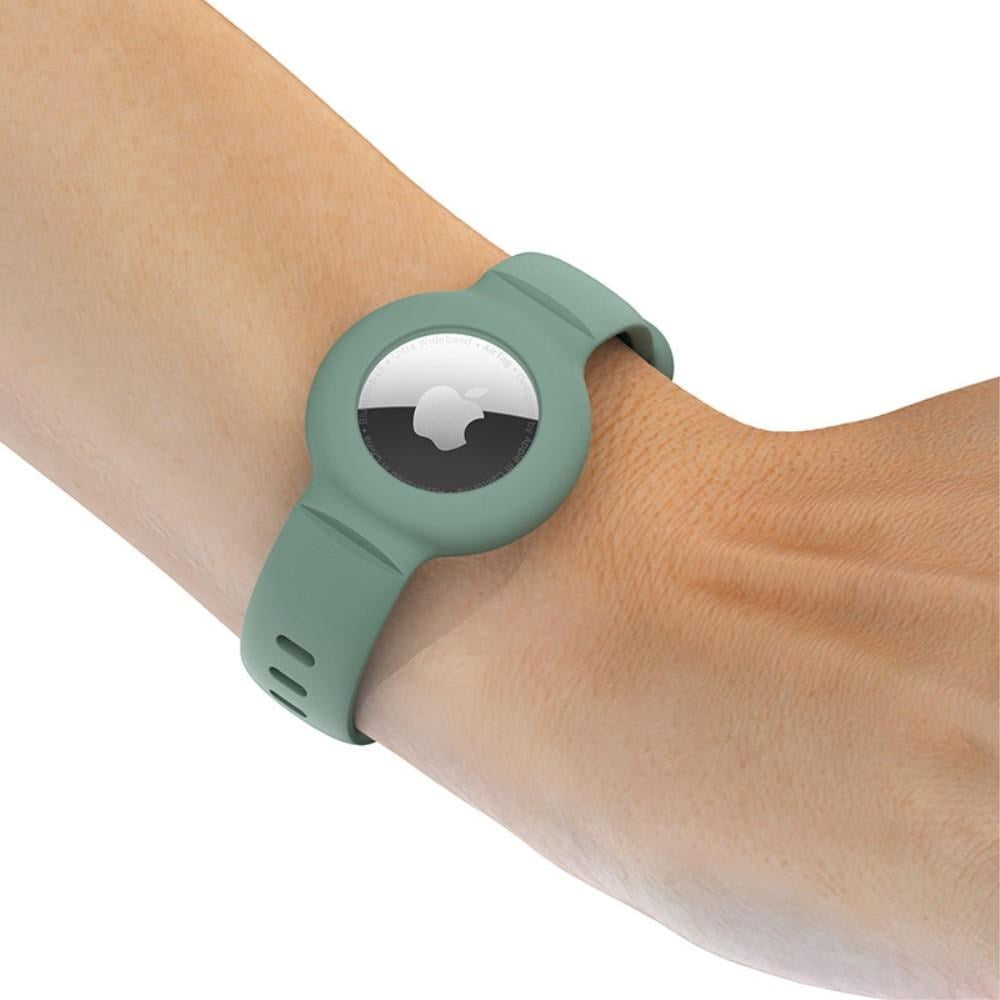 AirTag Silicone Wristband - Dark Green